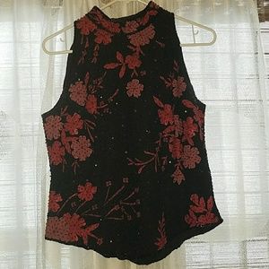 Beaded Sleeveless blouse